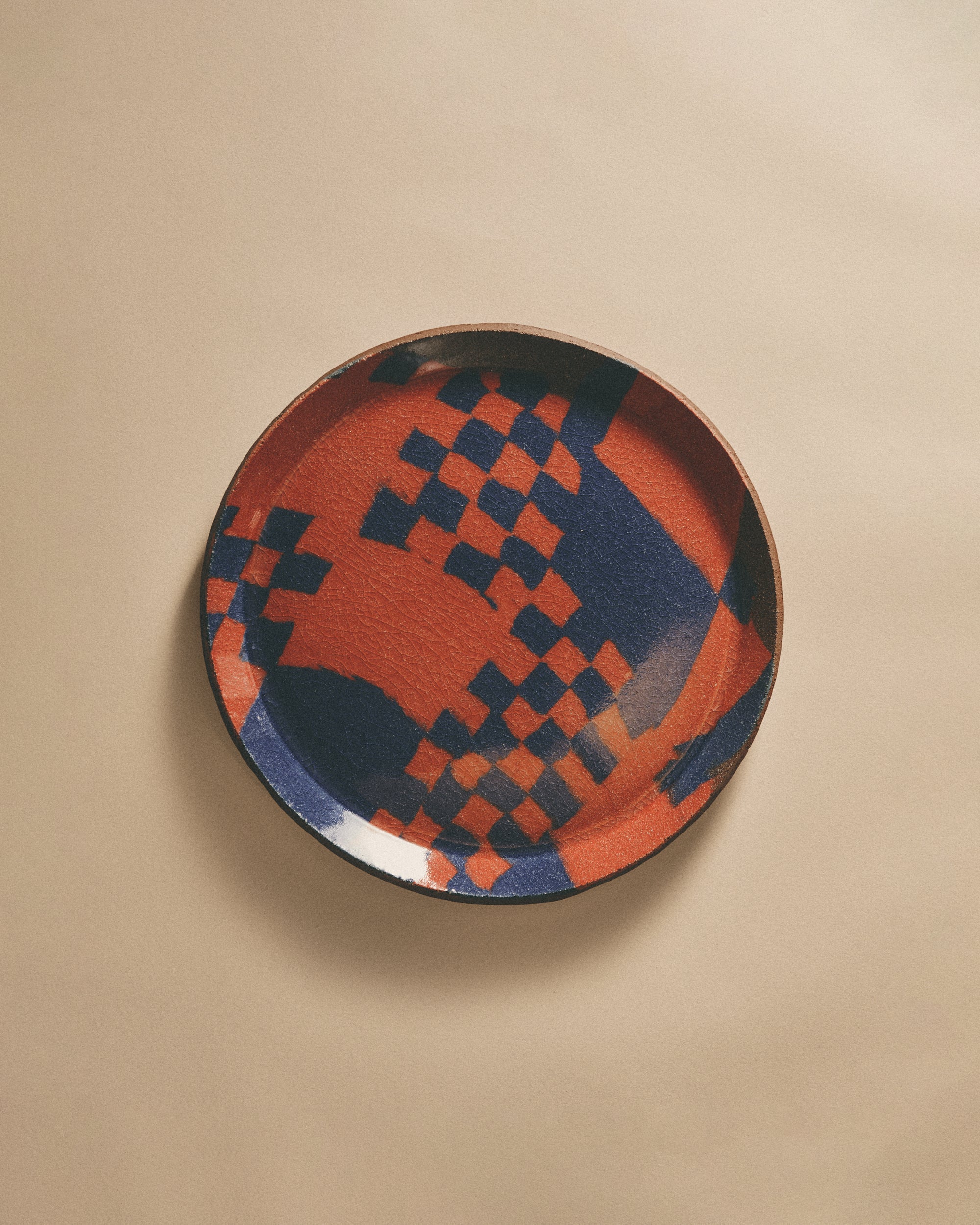 Blue and Red Nerikomi Plate - Image 2