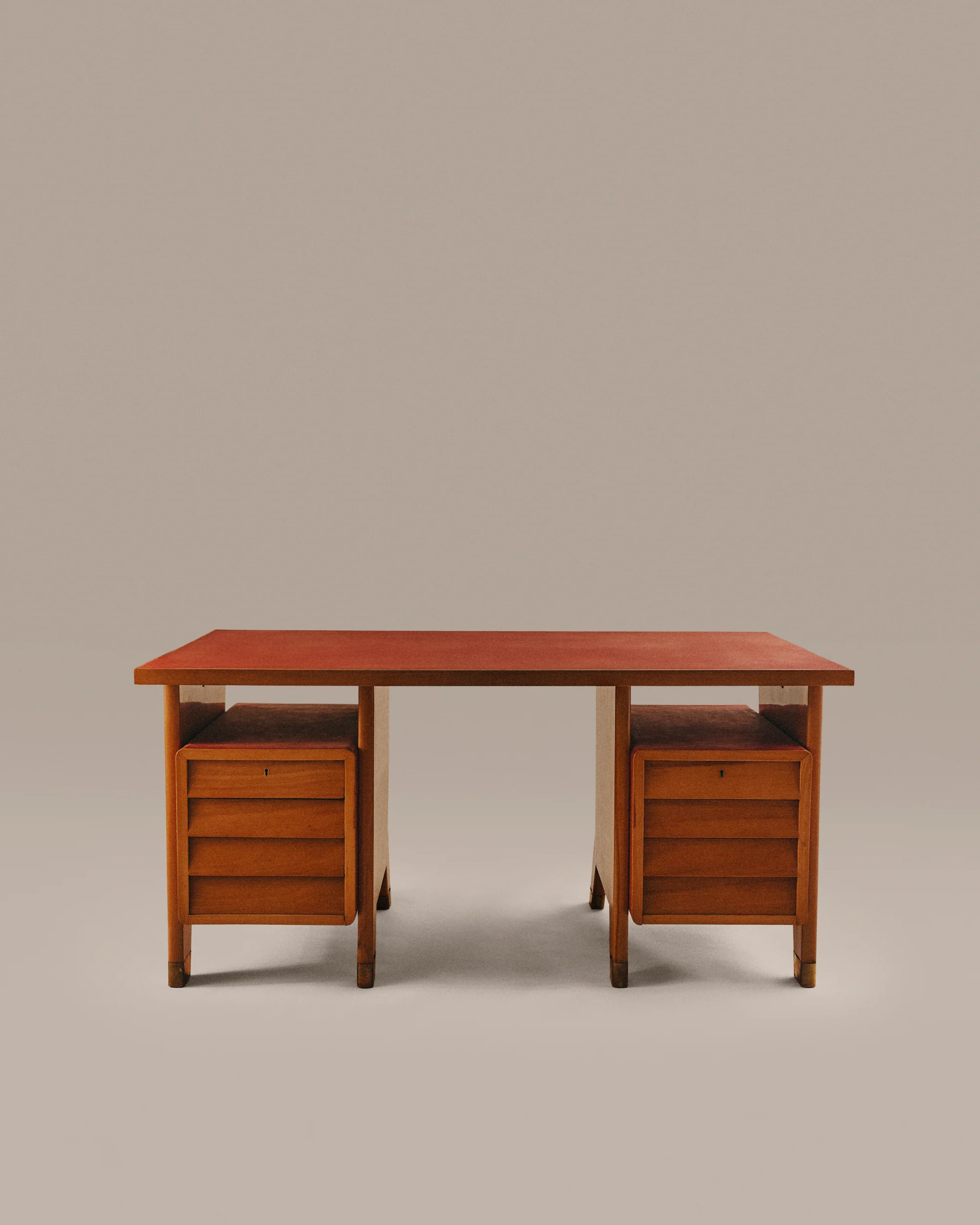 Forli Double Pedestal Desk and Chair - Image 3