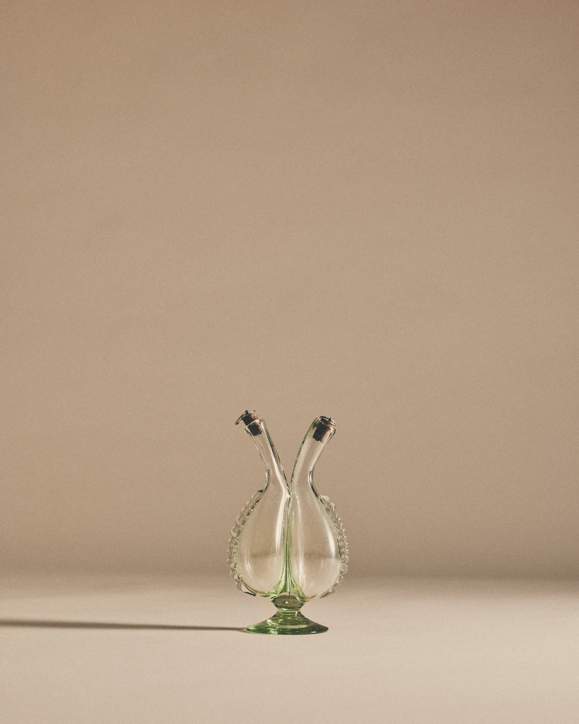 Glass Decanter with Two Spouts