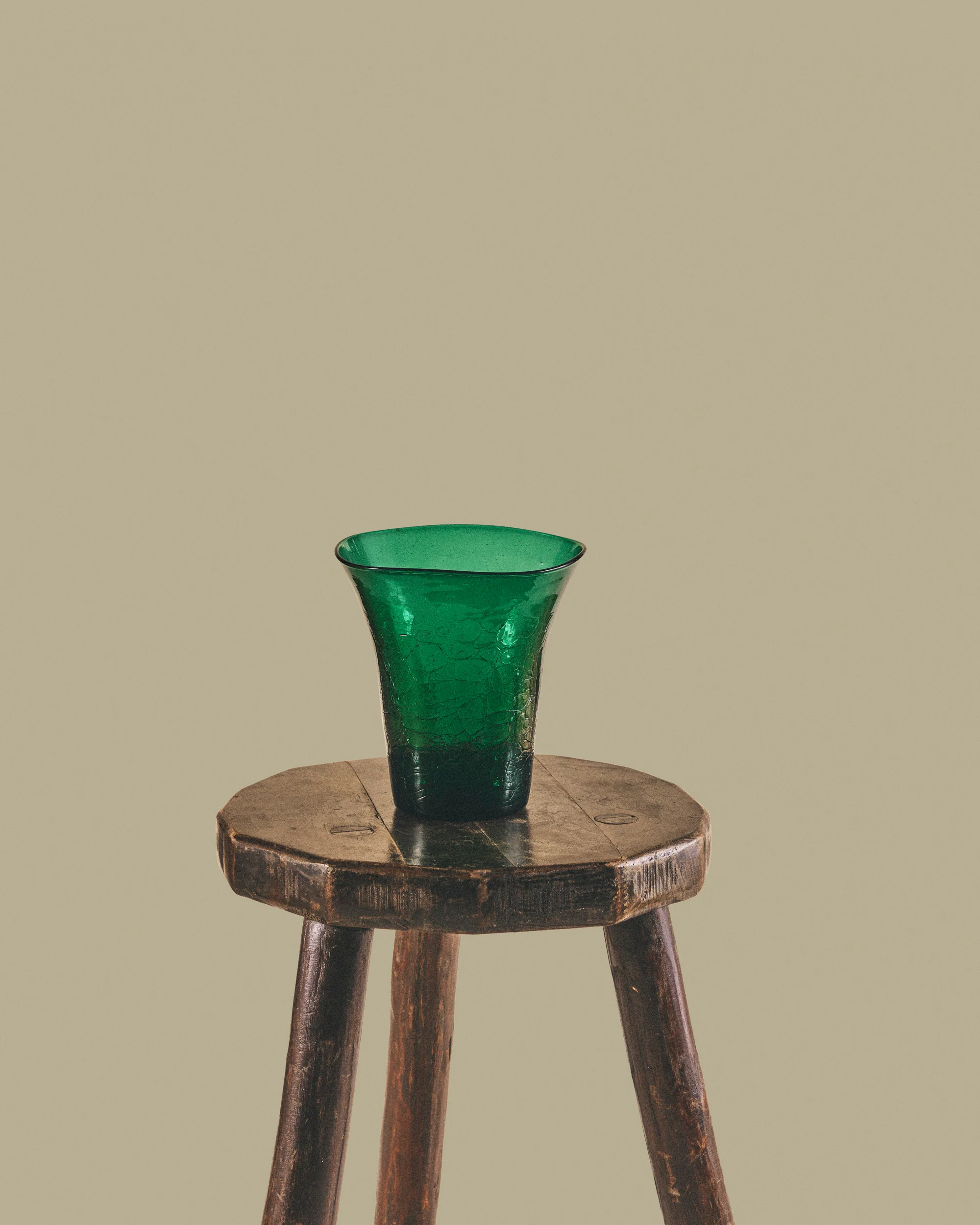 Green Glass Vase - Image 3