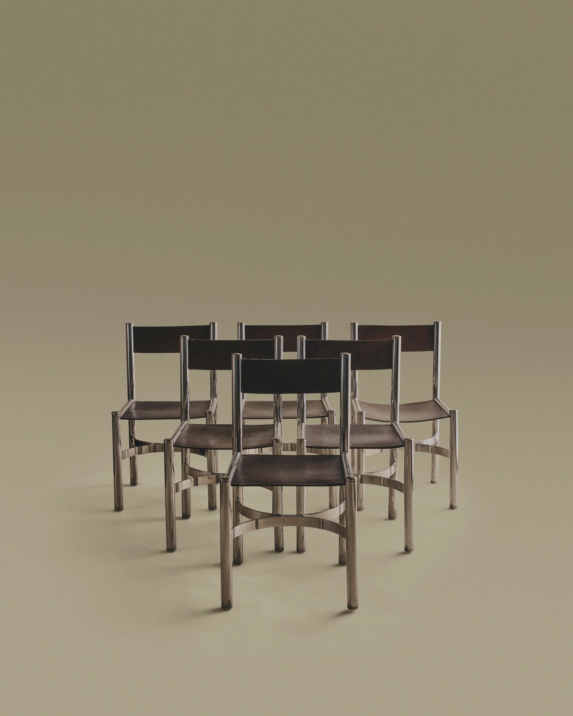 Leather and Metal Chairs
