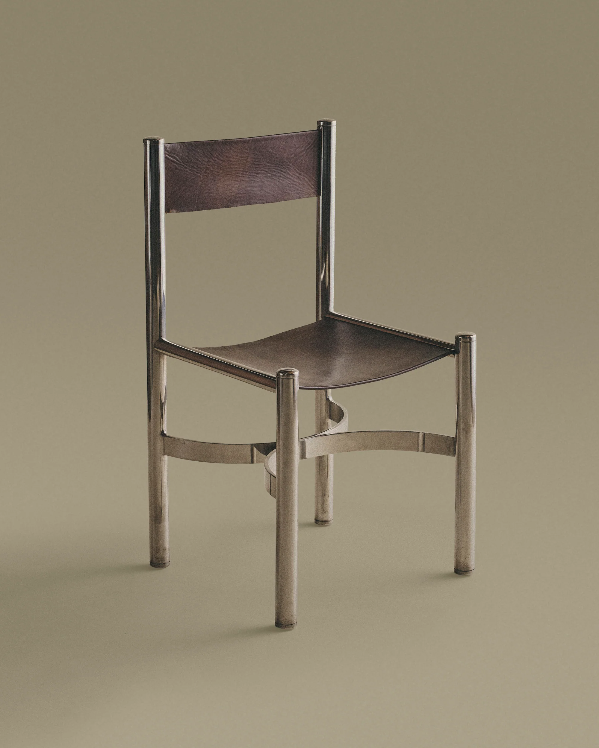 Leather and Metal Chairs - Image 3