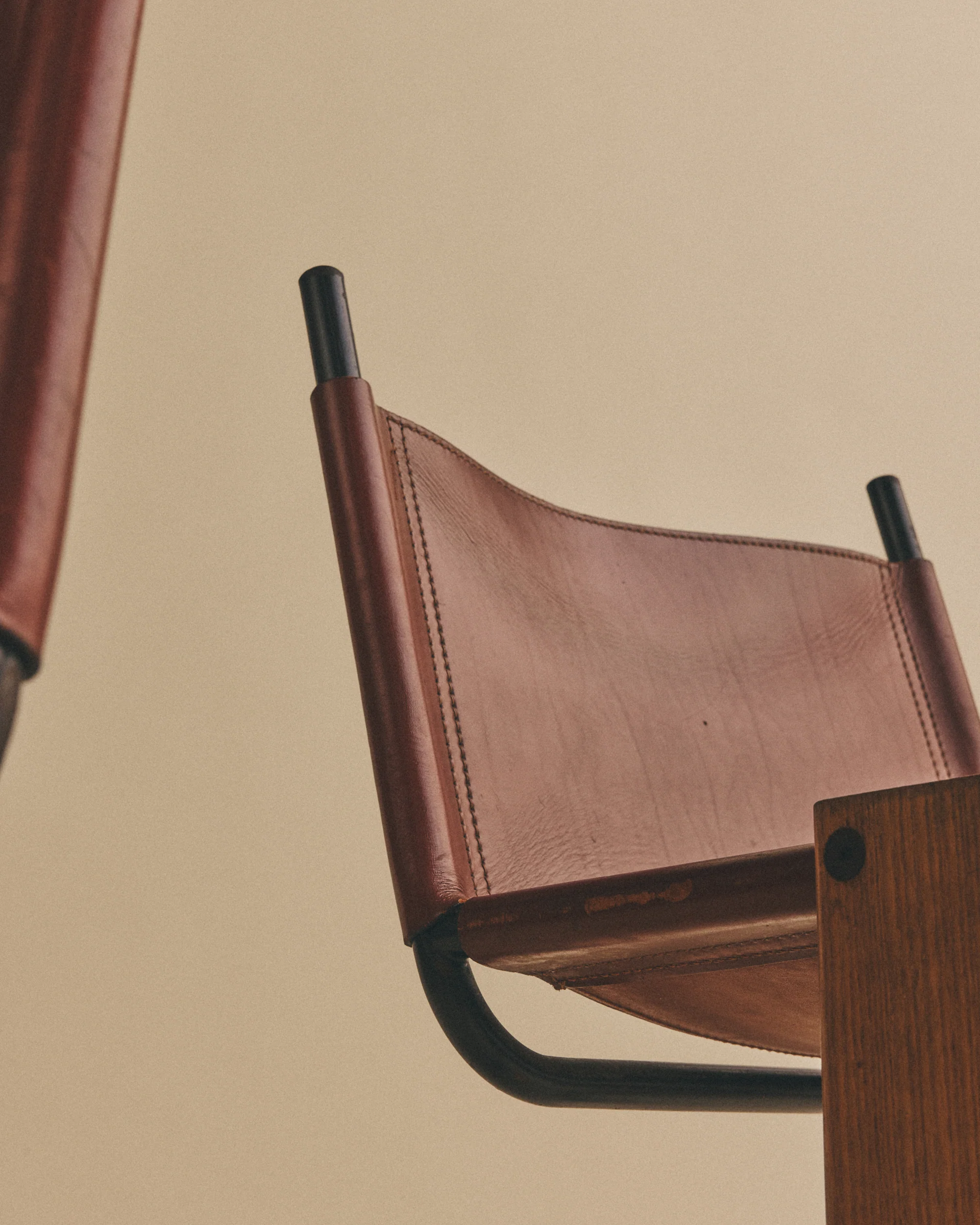 Leather Sled Chairs - Image 4