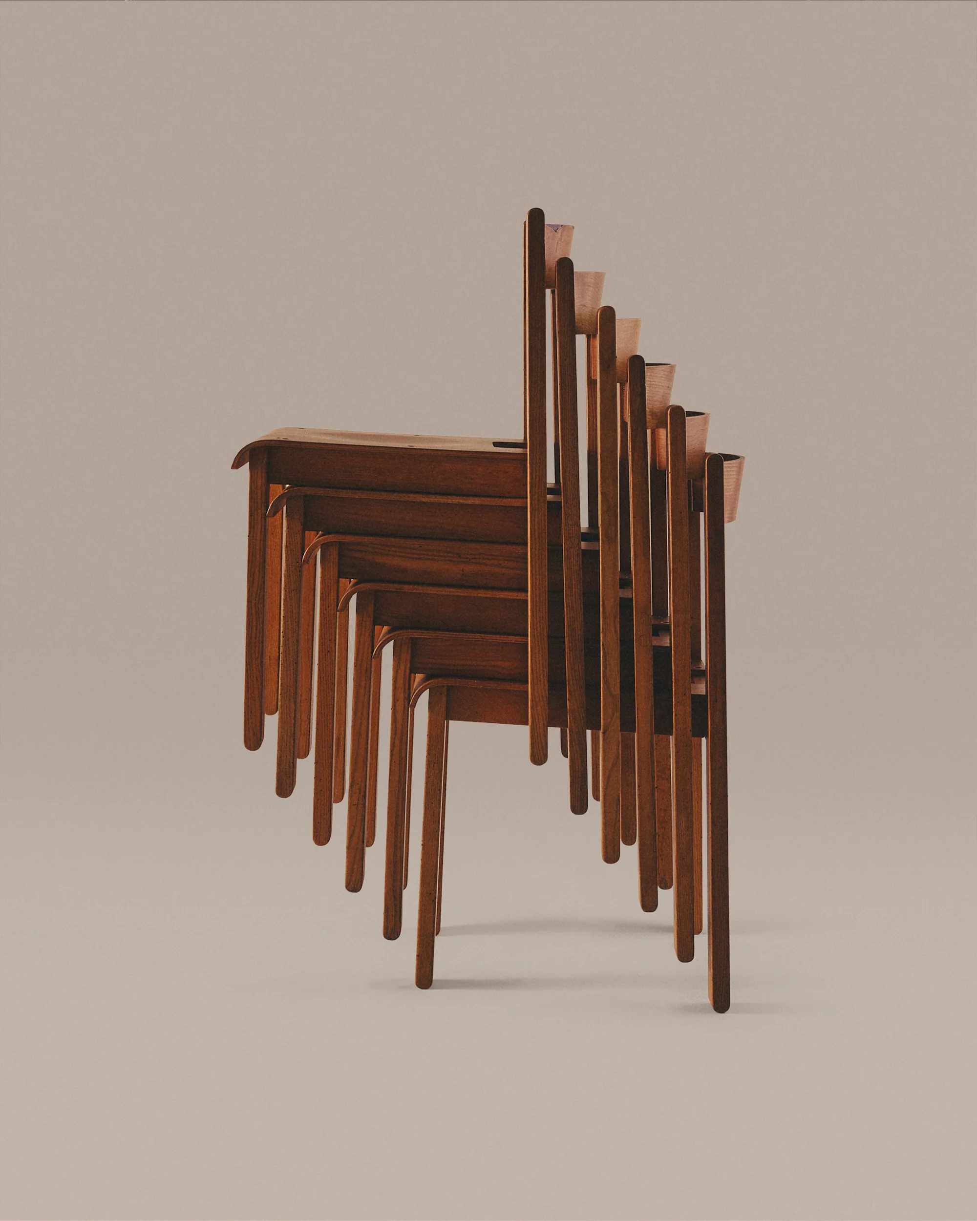 Modernist School Chairs - Image 4