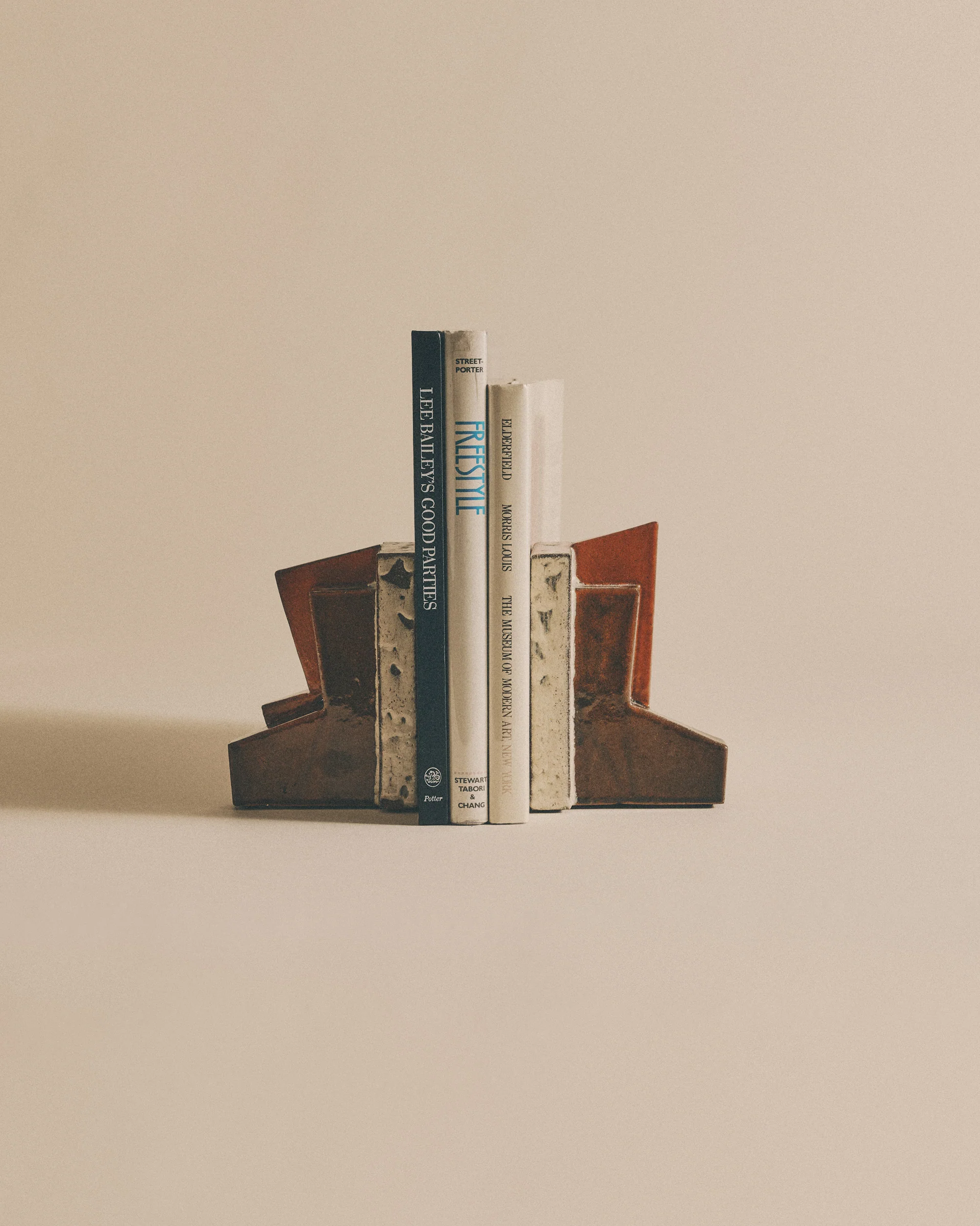 Pumpkin and Ivory Slab Bookends - Image 3