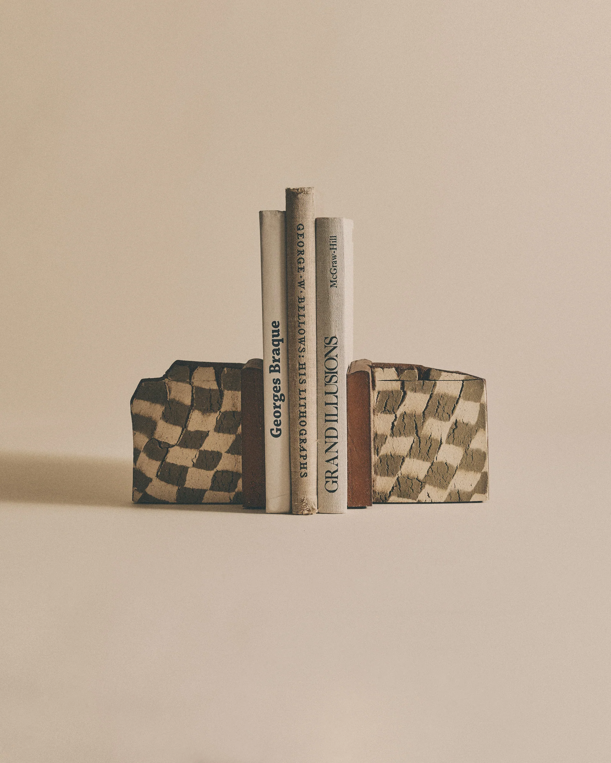 Sage and Ivory Nerikomi Bookends - Image 2