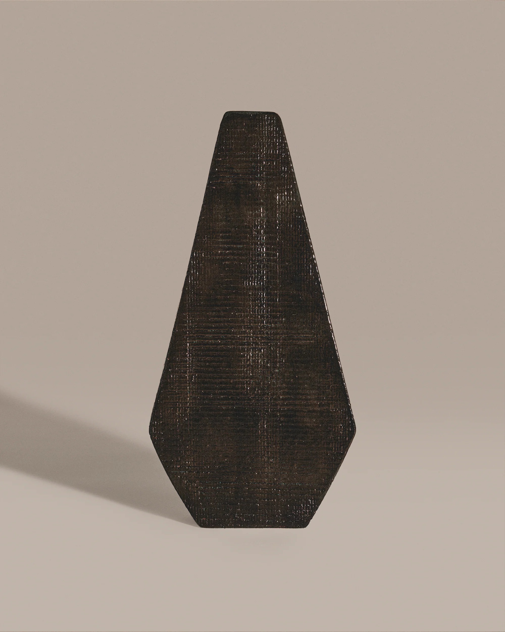 Textured Hexagonal Vase