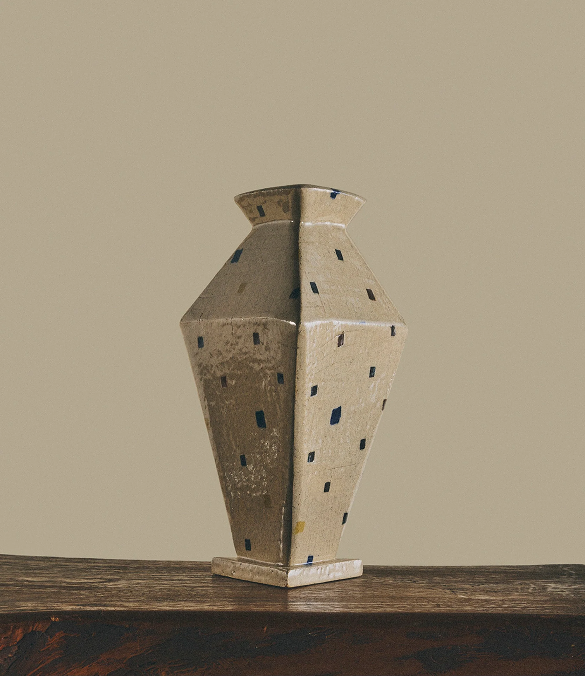Triangular Ivory Vase